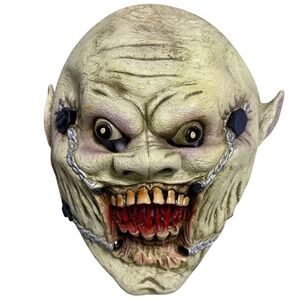 Vintage Charades Evil Warlock Halloween Mask Horror Costume Creepy Monster Latex